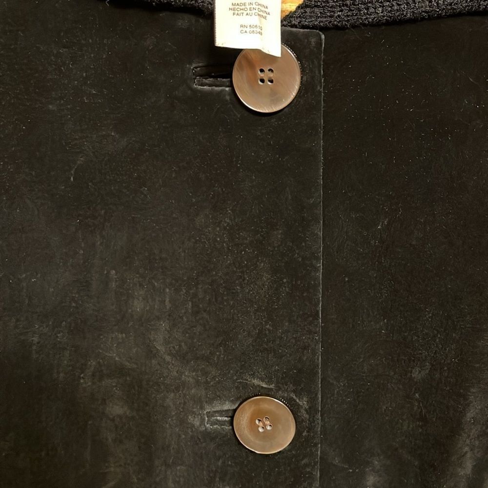 Anne Klein Leather And Knit Jacket/ Cardigan - Picture 6 of 15